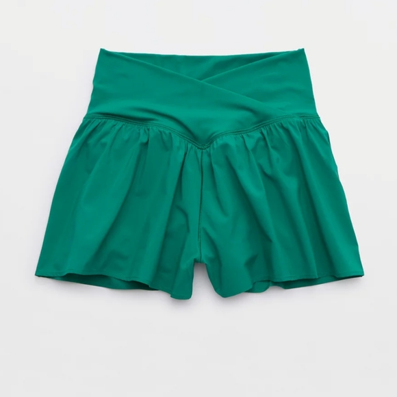 Aerie Crossover Flowy Stretch Shorts: S - Picture 4 of 5
